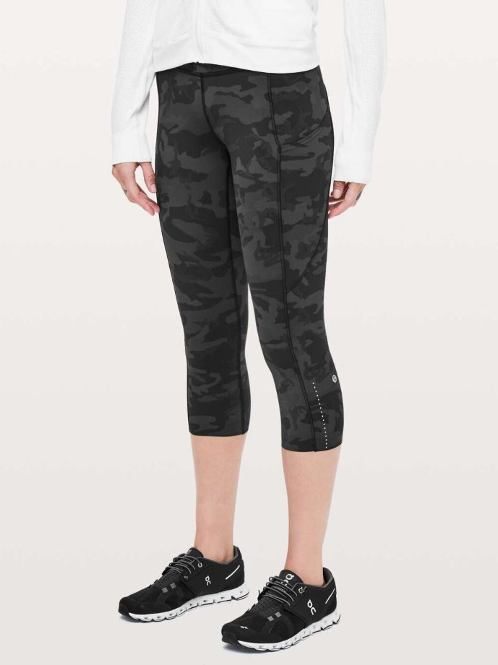 Genuine Lululemon Fast & Free Crop II (Nulux 19") Reflective Nulux Size 2